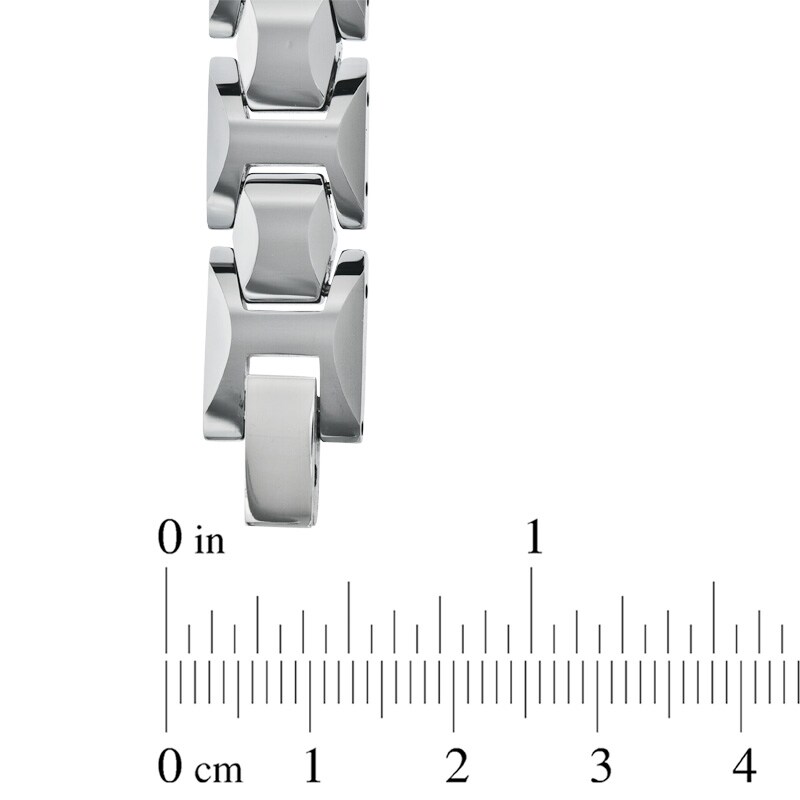 Round Link Bracelet in Tungsten - 8.5"