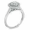Thumbnail Image 2 of 0.50 CT. T.W. Diamond Cluster Heart Frame Engagement Ring in 14K White Gold