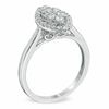 Thumbnail Image 1 of 0.50 CT. T.W. Diamond Cluster Marquise Frame Engagement Ring in 14K White Gold