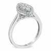 Thumbnail Image 2 of 0.50 CT. T.W. Diamond Cluster Marquise Frame Engagement Ring in 14K White Gold