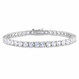 White Lab-Created Sapphire Tennis Bracelet in Sterling Silver - 7.25"