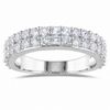 Lab-Created White Sapphire Double Row Band in Sterling Silver