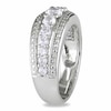 Thumbnail Image 1 of Lab-Created White Sapphire Band in Sterling Silver