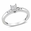 Thumbnail Image 0 of 0.12 CT. T.W. Quad Princess-Cut Diamond Promise Ring in Sterling Silver