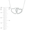 Thumbnail Image 2 of 0.13 CT. T.W. Diamond Interlocking Hearts Necklace in Sterling Silver