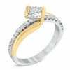 Thumbnail Image 1 of 1.00 CT. T.W. Certified Canadian Princess-Cut Diamond Engagement Ring in 14K Two-Tone Gold (I/I1)