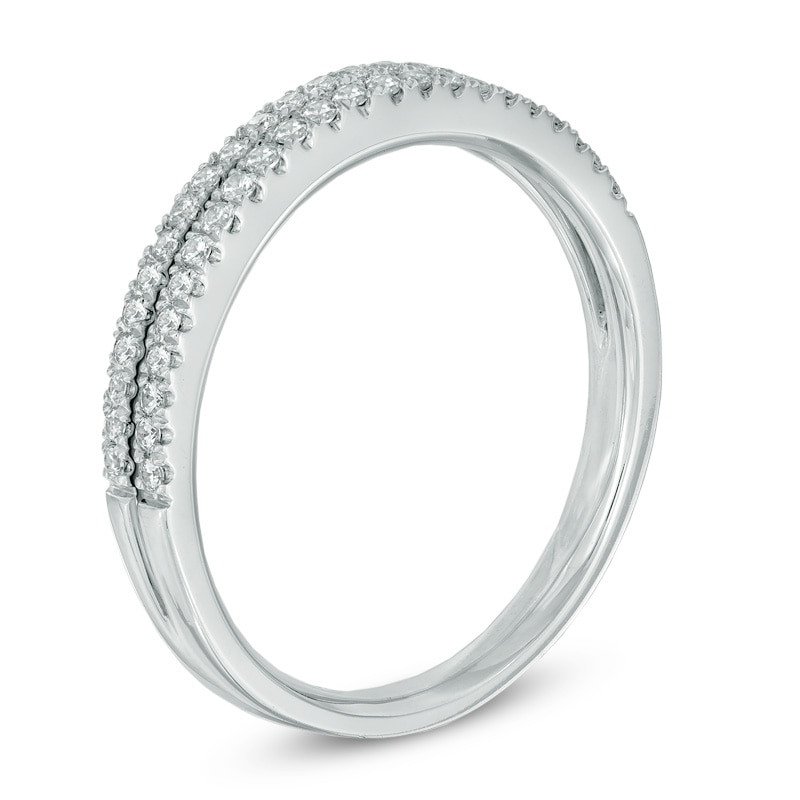 0.25 CT. T.W. Diamond Double Row Band in 14K White Gold