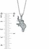 Thumbnail Image 2 of 0.11 CT. T.W. Diamond Standing Elephant Pendant in Sterling Silver