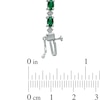 Thumbnail Image 1 of Lab-Created Emerald and Diamond Accent Bracelet in Sterling Silver - 7.25"