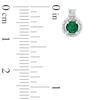 Thumbnail Image 2 of Lab-Created Emerald and Diamond Accent Pendant and Earrings Set in Sterling Silver