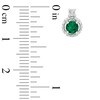 Thumbnail Image 2 of Lab-Created Emerald and Diamond Accent Pendant and Earrings Set in Sterling Silver