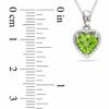 Thumbnail Image 2 of 7.0mm Heart-Shaped Peridot Pendant in Sterling Silver