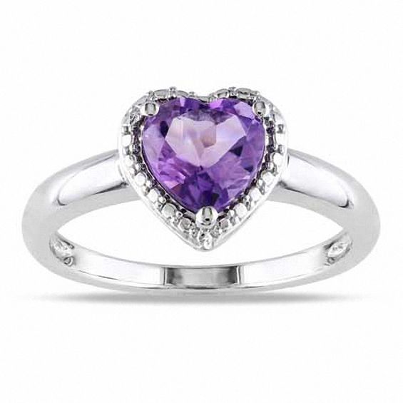 Ring with purple heart clearance