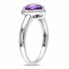 7.0mm Heart-Shaped Amethyst Ring in Sterling Silver