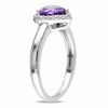 Thumbnail Image 2 of 7.0mm Heart-Shaped Amethyst Ring in Sterling Silver