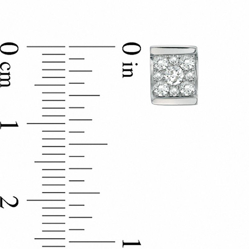 Main Image 2 of 0.49 CT. T.W. Composite Diamond Stud Earrings in 10K White Gold
