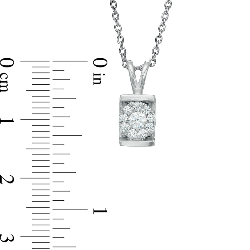0.22 CT. T.W. Composite Diamond Pendant in 10K White Gold