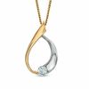 0.10 CT. Certified Canadian Diamond Abstract Pendant in 14K Two-Tone Gold (I/I2)