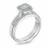 Thumbnail Image 1 of 0.50 CT. T.W. Composite Diamond Frame Three Piece Bridal Set in 10K White Gold