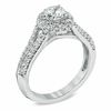 CT. T.W. Certified Canadian Diamond Split Shank Engagement Ring in 14K White Gold (I/I1