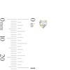 Thumbnail Image 3 of Child's 4.0mm Heart-Shaped Cubic Zirconia Solitaire Stud Earrings in 14K Gold