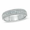 Thumbnail Image 1 of 0.50 CT. T.W. Diamond Three Row Vintage-Style Wedding Band in 14K White Gold
