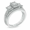 Thumbnail Image 2 of 0.75 CT. T.W. Baguette Diamond Three Stone Bridal Set in 14K White Gold