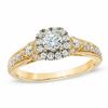 0.80 CT. T.W. Diamond Frame Vintage-Style Engagement Ring in 14K Gold