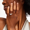 Thumbnail Image 1 of 0.33 CT. T.W. Quad Diamond Twist Shank Bridal Set in 10K White Gold