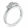 0.20 CT. T.W. Baguette Diamond Three Stone Frame Ring in 10K White Gold