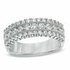 Thumbnail Image 1 of 1.00 CT. T.W. Diamond Vintage-Style Triple Row Anniversary Band in 14K White Gold