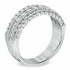 Thumbnail Image 2 of 1.00 CT. T.W. Diamond Vintage-Style Triple Row Anniversary Band in 14K White Gold