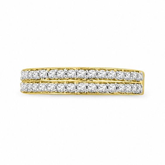 0.33 CT. T.W. Diamond Double Row Wedding Band in 10K Gold