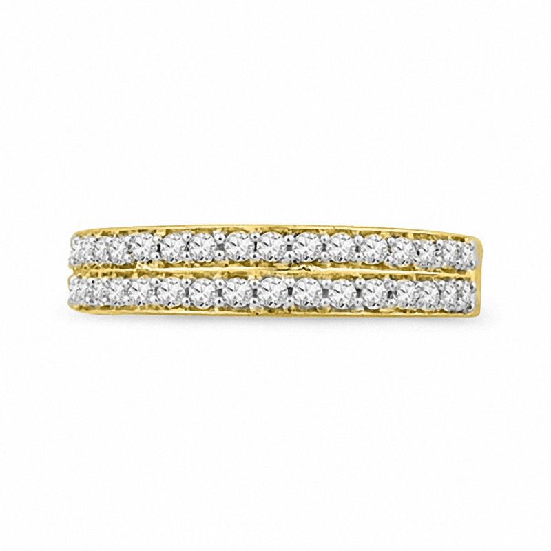 0.33 CT. T.W. Diamond Double Row Wedding Band in 10K Gold