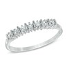 Thumbnail Image 0 of 0.12 CT. T.W. Diamond Seven Stone Wedding Band in 10K White Gold