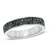 Thumbnail Image 0 of 0.50 CT. T.W. Black Diamond Double Row Band in Sterling Silver