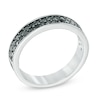 Thumbnail Image 1 of 0.50 CT. T.W. Black Diamond Double Row Band in Sterling Silver