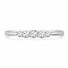 Thumbnail Image 1 of 0.25 CT. T.W. Diamond Five Stone Wedding Band in 10K White Gold