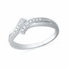 Thumbnail Image 1 of Diamond Accent Bypass Ring in 10K White Gold