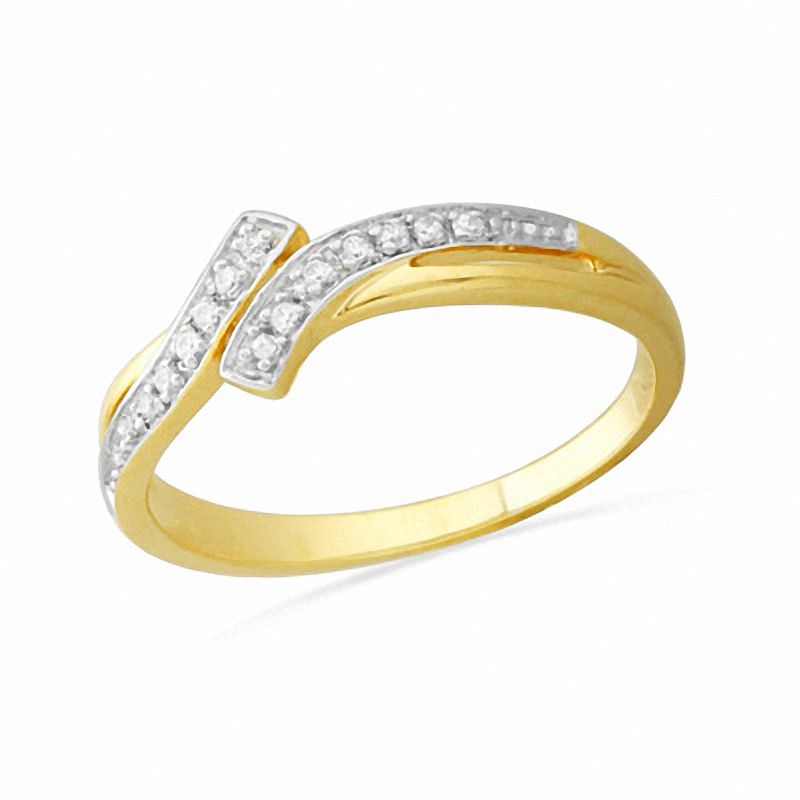 0.05 CT. T.W. Diamond Bypass Ring in 10K Gold