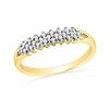 Thumbnail Image 1 of 0.20 CT. T.W. Diamond Cluster Row Anniversary Band in 10K Gold