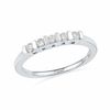 Thumbnail Image 1 of 0.25 CT. T.W. Diamond Five Stone Wedding Band in 10K White Gold