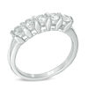 0.50 CT. T.W. Diamond Five Stone Channel-Set Wedding Band in 10K White Gold