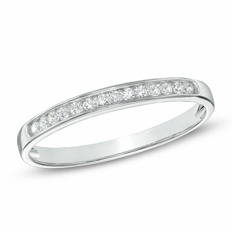 0.10 CT. T.W. Diamond Anniversary Band in 10K White Gold