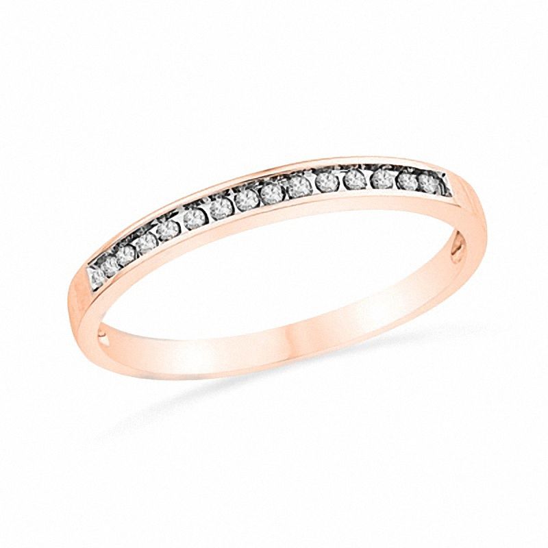 0.10 CT. T.W. Diamond Anniversary Band in 10K Rose Gold|Peoples Jewellers