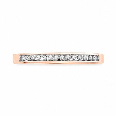 0.10 CT. T.W. Diamond Anniversary Band in 10K Rose Gold