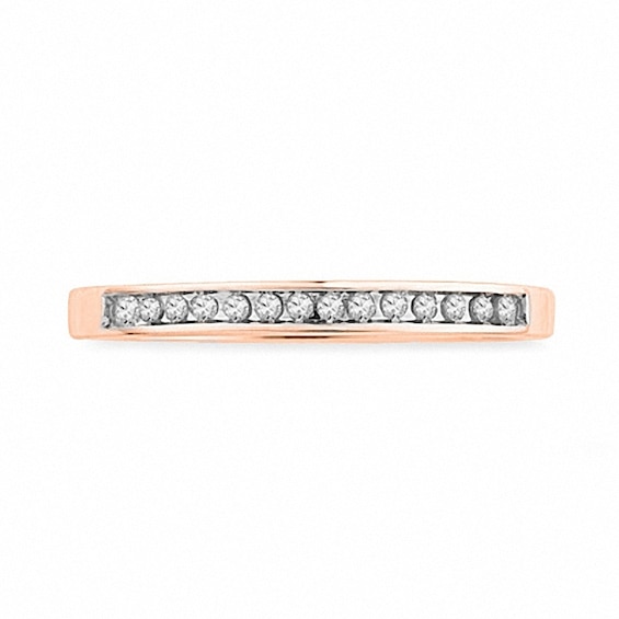 0.10 CT. T.W. Diamond Anniversary Band in 10K Rose Gold