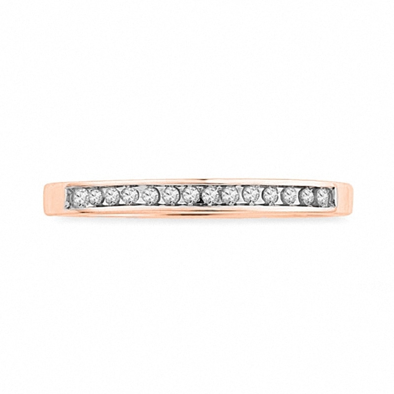 0.10 CT. T.W. Diamond Anniversary Band in 10K Rose Gold