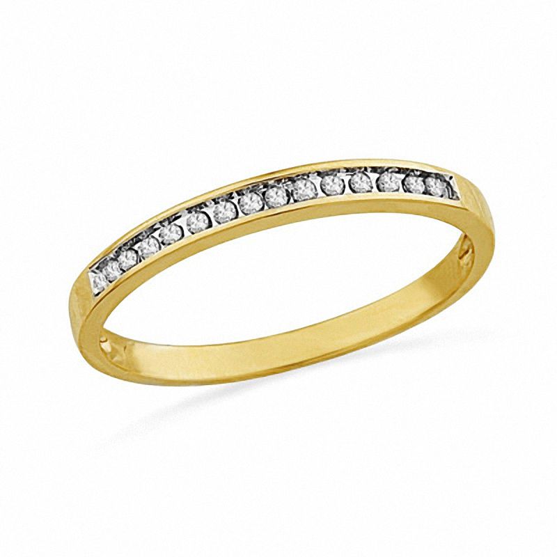 Main Image 1 of 0.10 CT. T.W. Diamond Anniversary Band in 10K Gold