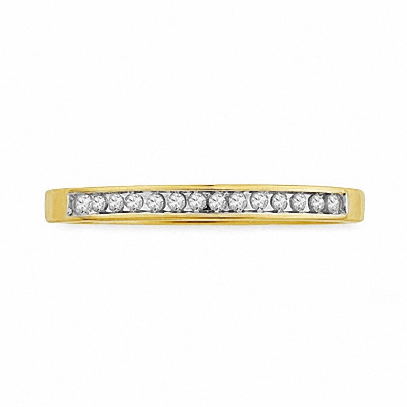 Main Image 2 of 0.10 CT. T.W. Diamond Anniversary Band in 10K Gold